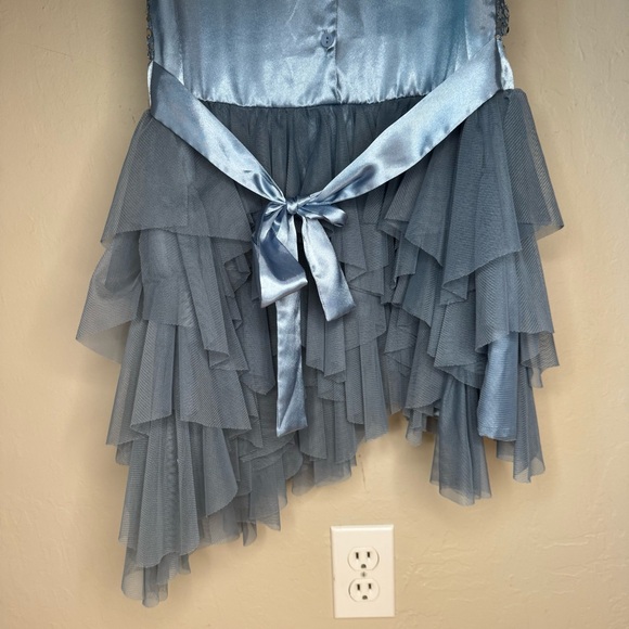 BISCOTTI Blue Sequin Tiered Special Occasion Dress Fancy Party Size 12 - Picture 12 of 16